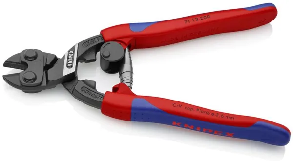 Knipex CoBolt® Kompakter Bolzenschneider, schwarz atramentiert, mit schlankem Mehrkomponenten-Griff 200 mm