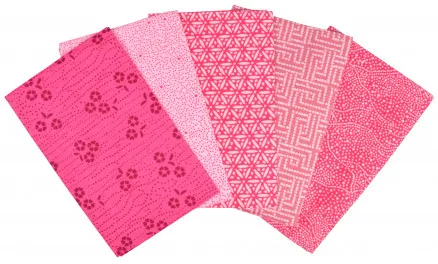 Tissu de Marie Fat Quarter Pink 50x57cm - 5 Stk.
