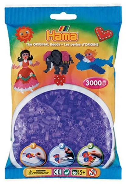 HAMA Midi Perlen 3000 Stk Transparent Lila - 0174