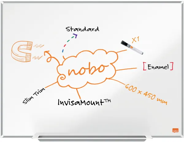 Nobo Impression Pro emaillierte Whiteboard 60x45cm weiß